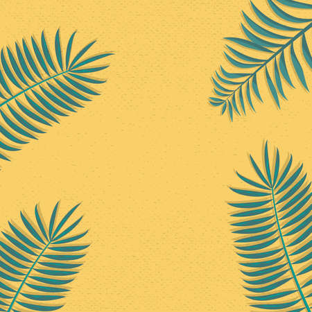 Concept of Trendy and Simple palm leafsのイラスト素材