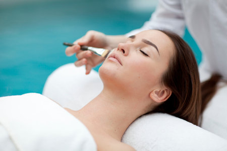 Young woman getting a massage in a spa