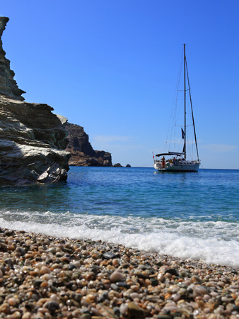 Milos island, Cyclades, Greece. Beatiful view on beachの写真素材