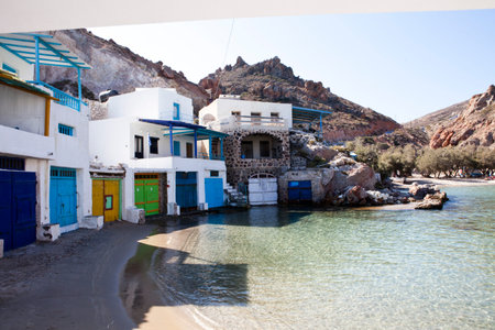 Milos island, Cyclades, Greece. Beatiful view on beachの写真素材