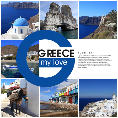 Collage of images from Greeceの写真素材