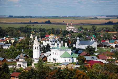 Suzdal, top view of the ancient Russian city.の写真素材