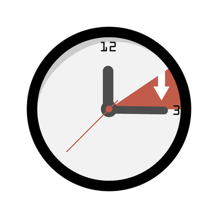 Time change spring day saving one hour forwardのイラスト素材