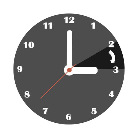 Time change spring day saving one hour forwardのイラスト素材