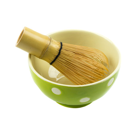 Bowl and tool for Japanese green tea preparation