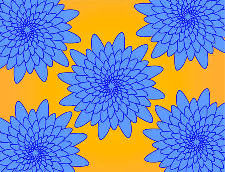 Colorful flower shaped ornaments set, paper flowers.のイラスト素材