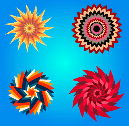 Paper Sun and Clod on blue backgroundのイラスト素材