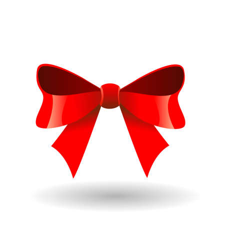 Red Velvet Bow isolated on a white backgroundのイラスト素材