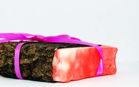 the foto of soap on white backgroundの写真素材