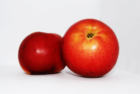 foto of red apple on white background