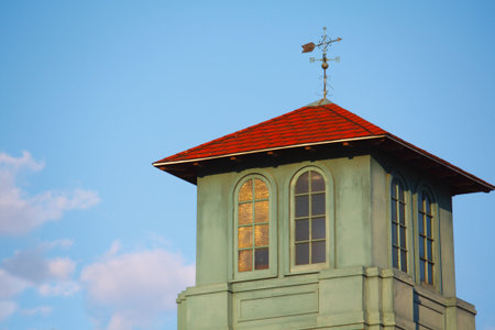 Weather Vane on to p of a bridge house indicating southerly winds
