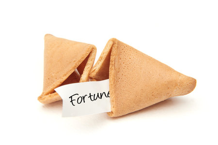 Fortune cookie isolated on a white background