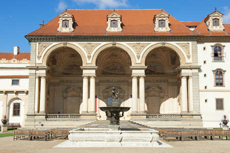 Czech senate in Prague with blue skies in the backgroundのeditorial素材