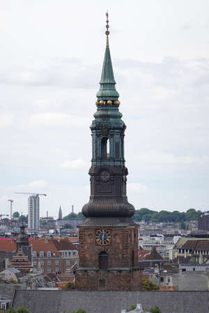 Aerial view of Copenhagen, Denmark on a sunny dayの写真素材