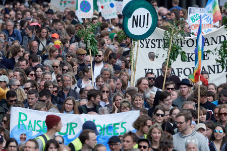 Copenhagen, Denmark maj 2019 - The Peopleâ€™s Climate March in Copenhagen