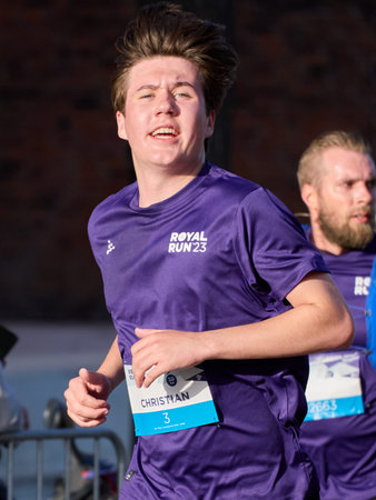 Prince Christian of Denmark, Count of Monpezat running in Royal run 2023のeditorial素材