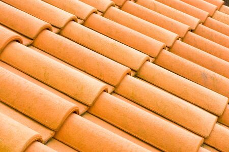 Loang red french roof tilesの写真素材