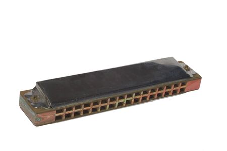 Cheap old harmonica, fake brand nameの写真素材