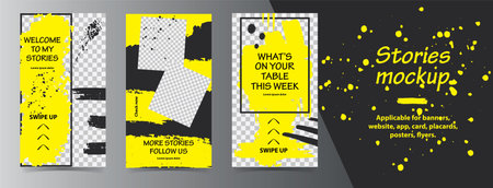 Trendy editable templates for black friday sale, gift, vector illustration. Design backgrounds for social media. Hand drawn abstract card.のイラスト素材