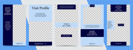 Trendy editable template for social networks stories, vector illustration. Design backgrounds for social media.のイラスト素材