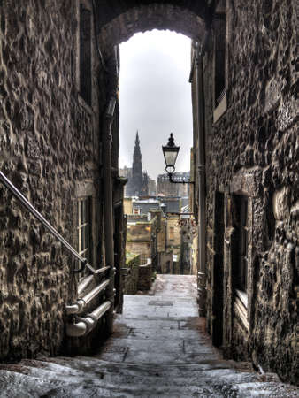 Edinburgh closeの写真素材