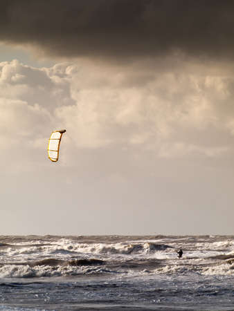 Dark cloud wakeboardingの写真素材