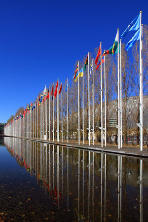 Flags of the world in Lisbon Portugal