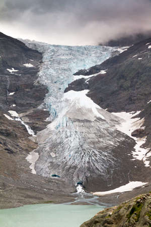 The Trift Glacier 2012 situated in the Urner Alps in the canton of Berne in Switzerlandの写真素材