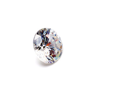 Large diamond isolated on a white backgroundの写真素材