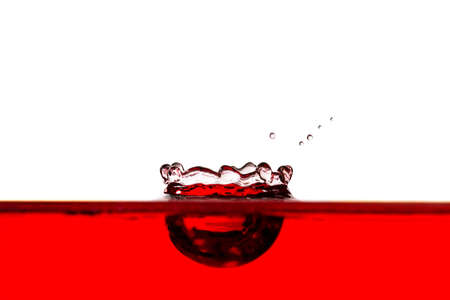Beautiful high speed image of a water drop experimentの写真素材