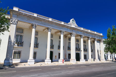 Main facade of the military museum in Lisbon, Portugal
