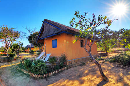 Typical cabin in a resort in Isalo national park in Madagascar  HDRのeditorial素材