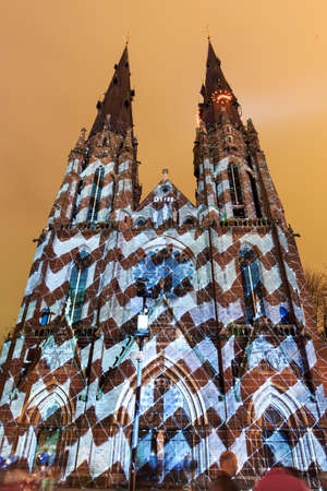 Beautiful art project at the 2015 GLOW light festival in Eindhoven, The Netherlands, on November 11, 2015のeditorial素材