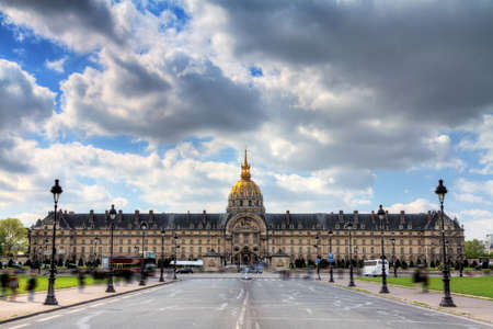 Spring clouds over Invalides in Paris, Franceのeditorial素材