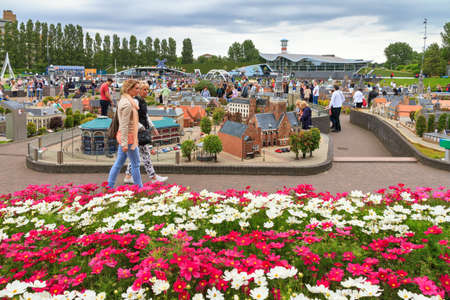 Miniature park Madurodam, home of scale model replicas of famous Dutch landmarks in Scheveningen, The Netherlandsのeditorial素材