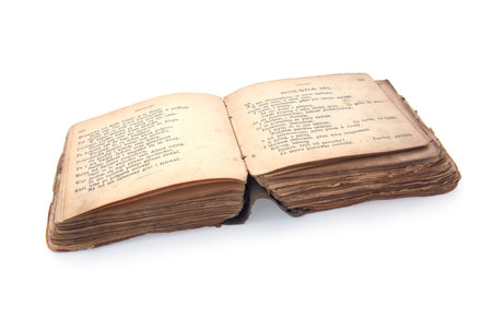 open old book isolated over white background