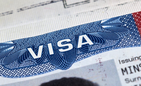 USA visitor visa in passport