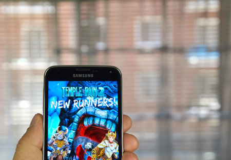 MONTREAL, CANADA - APRIL 5, 2016 : Temple Run 2 game on android device. Temple Run is 3D endless...