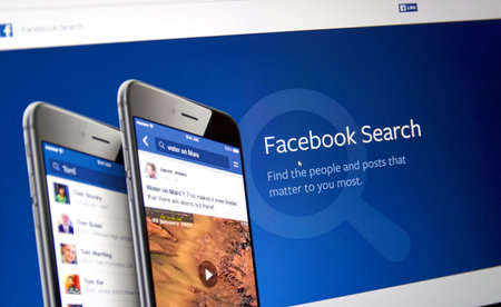 MONTREAL, CANADA - FEBRUARY 12, 2017 - Facebook search web page. Facebook is a corporation and...