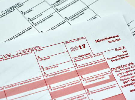 1099 Miscellanious income tax form 1099-MISC