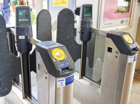 LONDON, ENGLAND - MAY 13, 2017 : Ticket terminals in London.