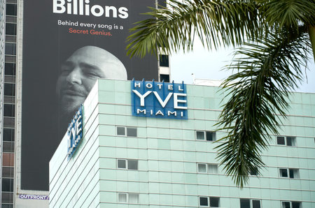 MIAMI, USA - AUGUST 22, 2018 Yve hotel in Miami Florida