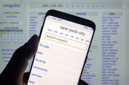 MONTREAL, CANADA - DECEMBER, 24 2018: Craigslist NY hmobile app. Craigslist is an American...