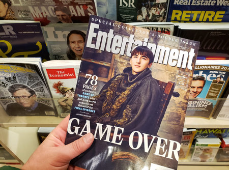MONTREAL, CANADA - MARCH 28, 2019: Entertainment Weekly Special collectors double issue. Game Over -...