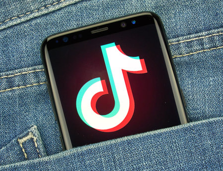 MONTREAL, CANADA - December 23, 2018: TikTok android app on Samsung s8 screen. TikTok is an Android...