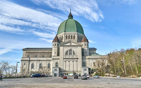 Montreal, May 17, 2020: Saint Joseph's Oratory in Montreal, Quebec. Saint Joseph's Oratory of Mount Royal is a Roman Catholic minor basilica and national shrine on Mount Royal in Montrealのeditorial素材