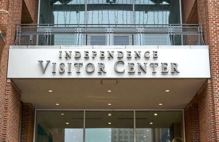 Philadelphia, USA - December 14, 2019: Independence Visitor Center building. Independence Visitor Center is the official visitor center of Philadelphia located in Independence National Historical Parkのeditorial素材
