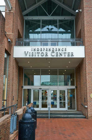 Philadelphia, USA - December 14, 2019: Independence Visitor Center building. Independence Visitor Center is the official visitor center of Philadelphia located in Independence National Historical Parkのeditorial素材