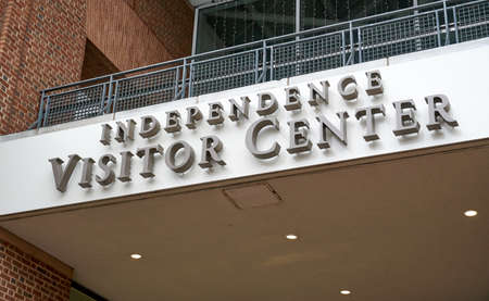Philadelphia, USA - December 14, 2019: Independence Visitor Center building. Independence Visitor Center is the official visitor center of Philadelphia located in Independence National Historical Parkのeditorial素材