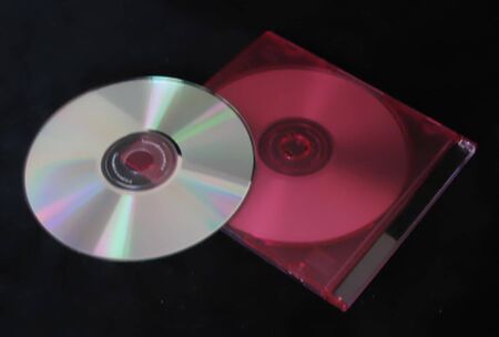 CD and Red Caseの写真素材